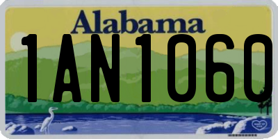 AL license plate 1AN1060
