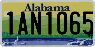 AL license plate 1AN1065