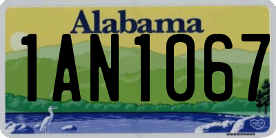 AL license plate 1AN1067