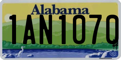 AL license plate 1AN1070