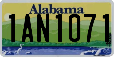 AL license plate 1AN1071