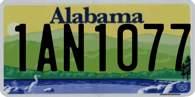 AL license plate 1AN1077