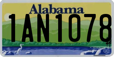 AL license plate 1AN1078