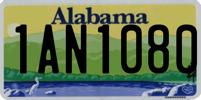 AL license plate 1AN1080