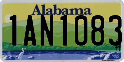 AL license plate 1AN1083