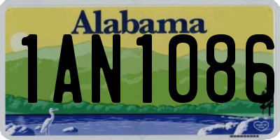 AL license plate 1AN1086