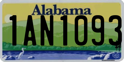 AL license plate 1AN1093