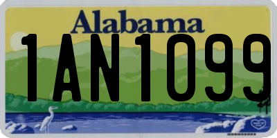 AL license plate 1AN1099