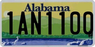 AL license plate 1AN1100