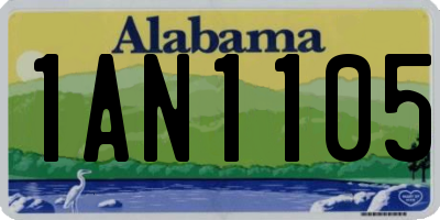 AL license plate 1AN1105