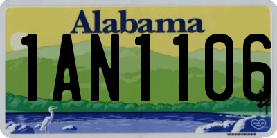 AL license plate 1AN1106
