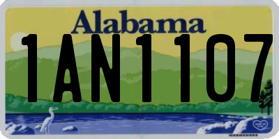 AL license plate 1AN1107