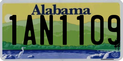 AL license plate 1AN1109