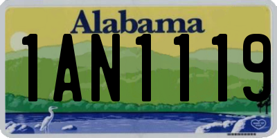AL license plate 1AN1119