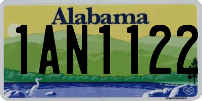AL license plate 1AN1122
