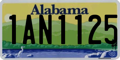 AL license plate 1AN1125