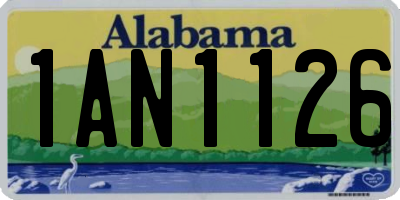 AL license plate 1AN1126