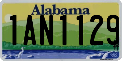 AL license plate 1AN1129