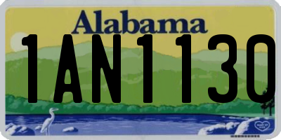 AL license plate 1AN1130