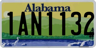 AL license plate 1AN1132