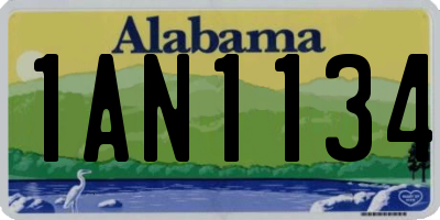 AL license plate 1AN1134