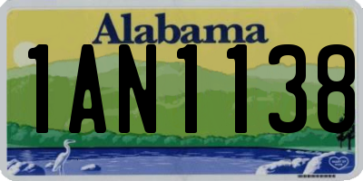 AL license plate 1AN1138
