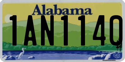 AL license plate 1AN1140