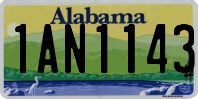 AL license plate 1AN1143