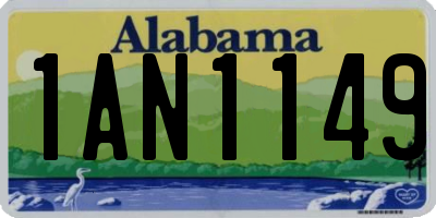 AL license plate 1AN1149