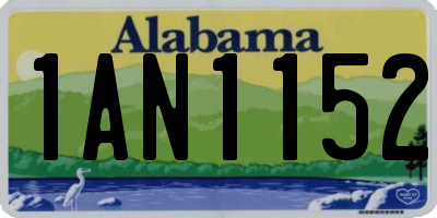 AL license plate 1AN1152