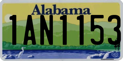 AL license plate 1AN1153