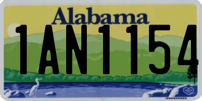 AL license plate 1AN1154