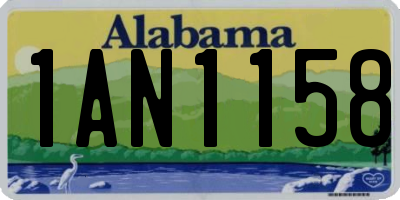 AL license plate 1AN1158
