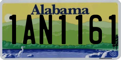 AL license plate 1AN1161