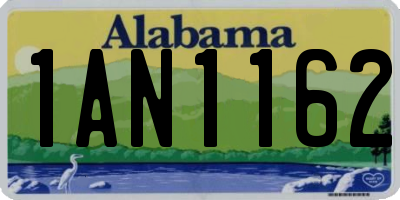 AL license plate 1AN1162
