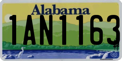 AL license plate 1AN1163