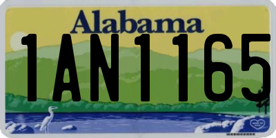 AL license plate 1AN1165