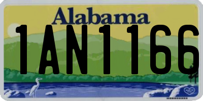 AL license plate 1AN1166