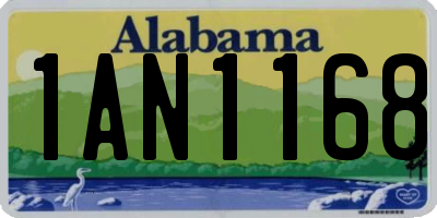 AL license plate 1AN1168