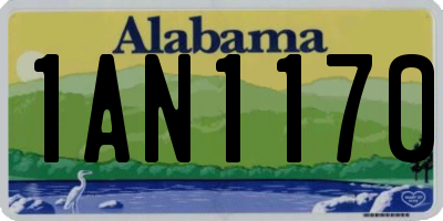 AL license plate 1AN1170