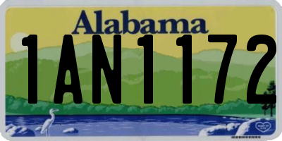 AL license plate 1AN1172