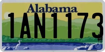 AL license plate 1AN1173