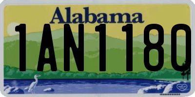 AL license plate 1AN1180