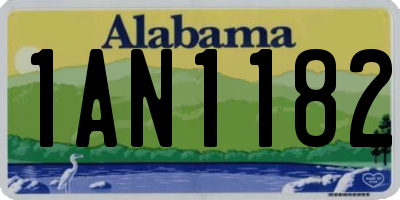 AL license plate 1AN1182