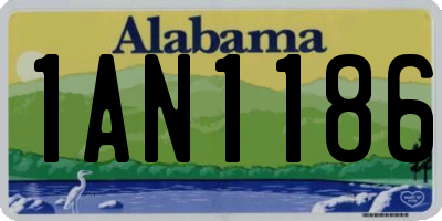 AL license plate 1AN1186