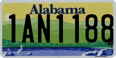 AL license plate 1AN1188