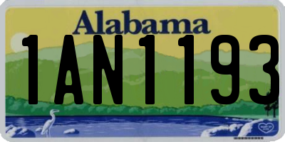 AL license plate 1AN1193