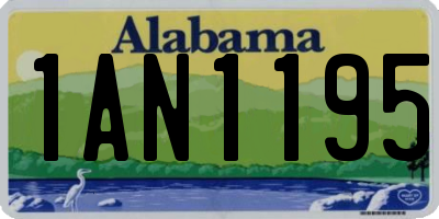 AL license plate 1AN1195