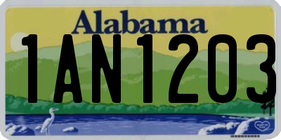 AL license plate 1AN1203