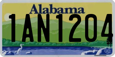 AL license plate 1AN1204